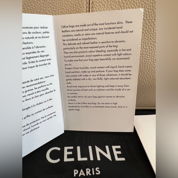 CELINE Tri Fold Small Grained Creamy Calfskin Leather Satchel - Picture 13 of 13